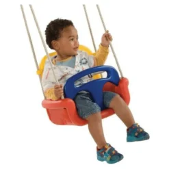 3-in-1 Babyschaukel - gelb/rot