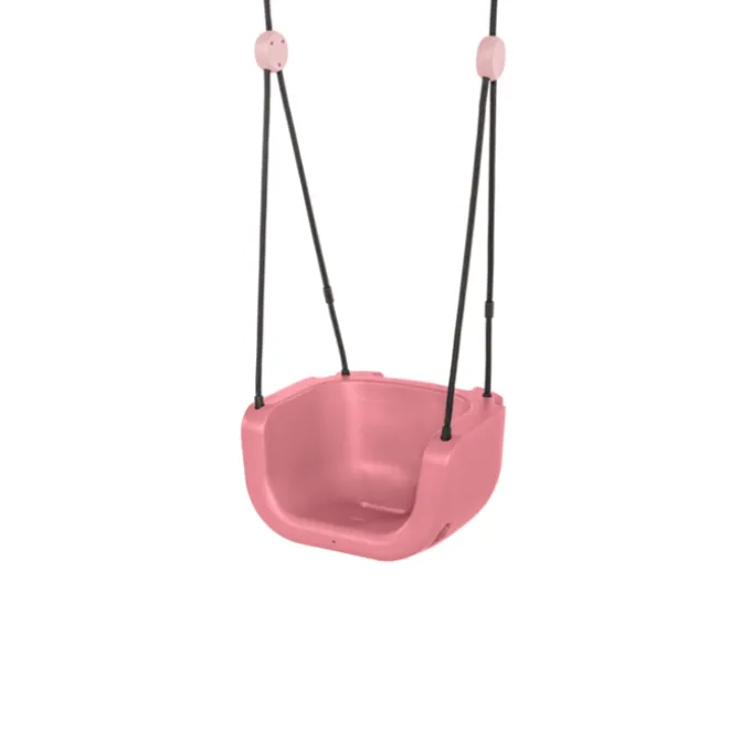 3-in-1 Baby-Schaukel – Rosa (schwarzes Seil)