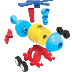 3-in-1-Bausatz - Rakete, Zug & Helikopter