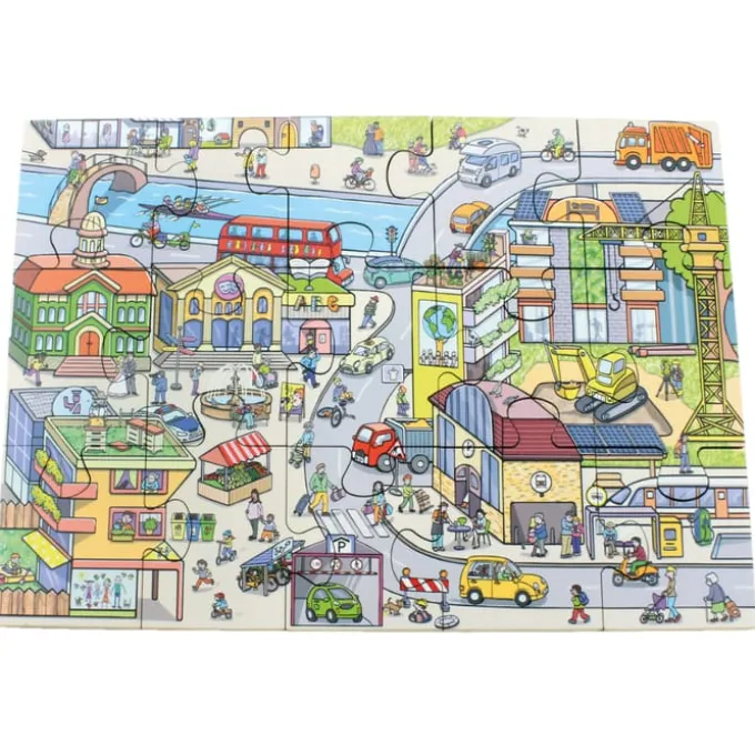 3-in-1 Bodenpuzzle - Stadtleben