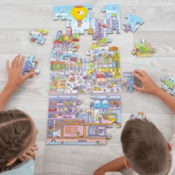 3-in-1 Bodenpuzzle - Stadtleben