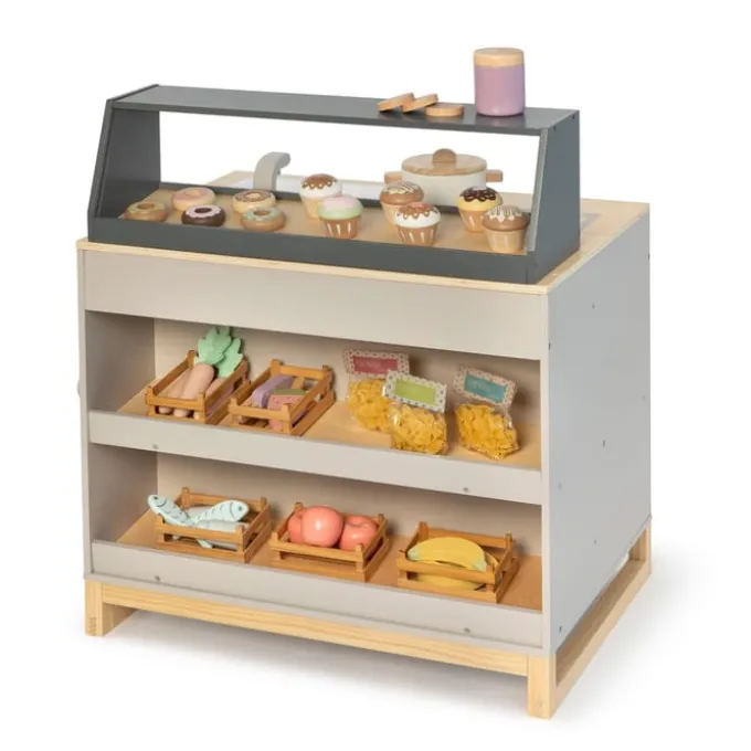 2-in-1 Kinderküche & Shop Prunus - grau