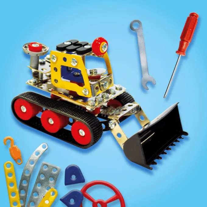 3-in-1 Metallbaukasten – Baufahrzeuge
