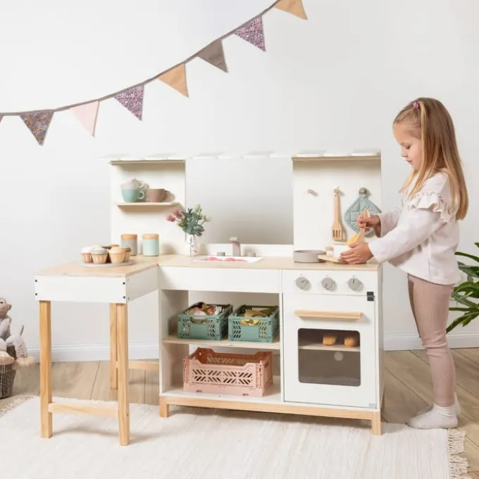 2-in-1 Spielküche & Café – Robusta (weiß)
