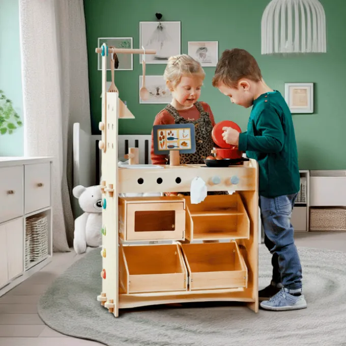 3-in-1 Spielstation – Küche, Laden & Werkstatt