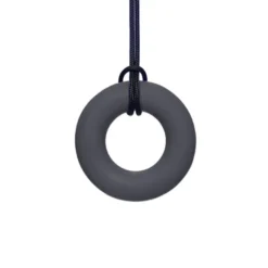 Kauschmuck Ring, anthrazit (extra hart)