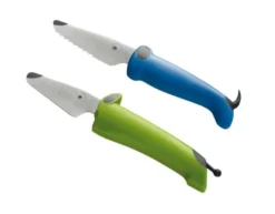 Kindermesser 2er Set - Grün/Blau