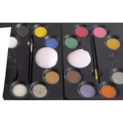 Kinderschminke - Palette mit 12 Farben und Ideen