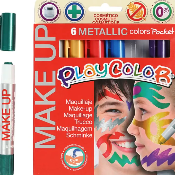 Kinderschminke - Schminkstifte Metallic, 6 Stk