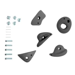 Klettergriffe medium (5 Stk. mit Schrauben), Anthr