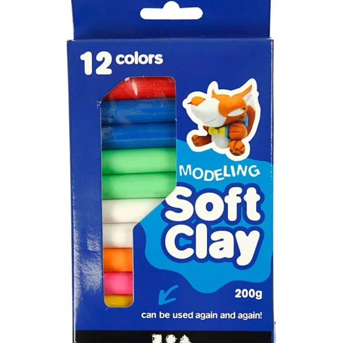Knetgummi Soft Clay - Farbmix, 400 g