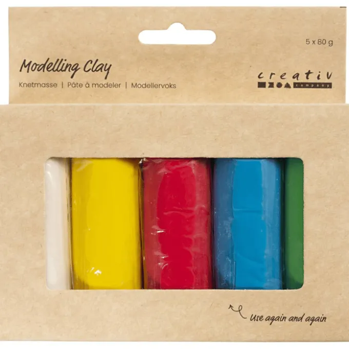 Knetgummi Soft Clay - Grundfarben, 400 g