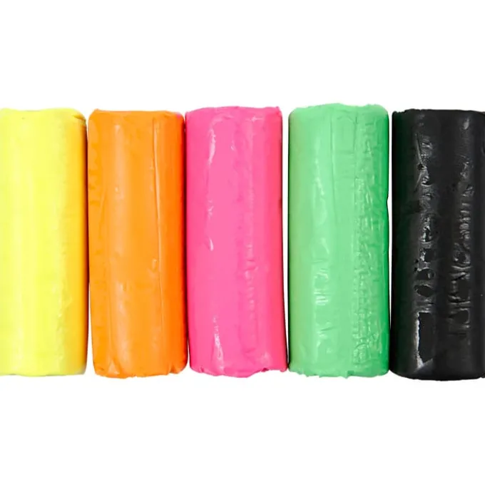 Knetgummi Soft Clay - Neonfarben, 400 g