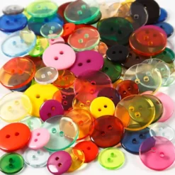 Knöpfe - verschiedene Farben, 100 Stk.