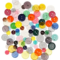 Knöpfe - verschiedene Farben, 100 Stk.