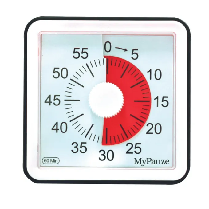 Konzentrations-Uhr/Timer, 8 x 8 cm