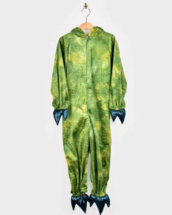 Kostüm Drache/Dino, grün - Gr. 3-4 Jahre