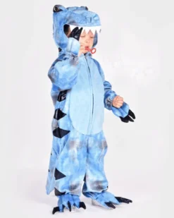 Kostüm T-Rex hellblau, Gr. 3-4 Jahre