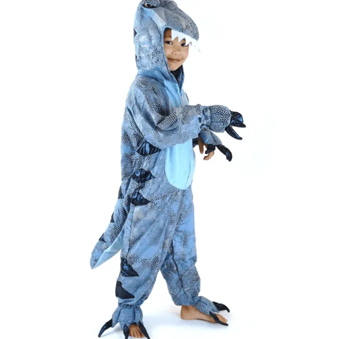 Kostüm T-Rex hellblau, Gr. 3-4 Jahre
