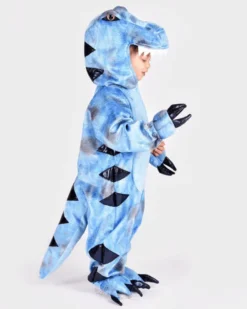 Kostüm T-Rex hellblau, Gr. 3-4 Jahre