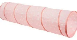 Krabbeltunnel mit Sternen - rosa