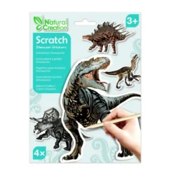 Kratz-Sticker - Dinosaurier, 4 Stk.