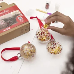 Kreativset - Weihnachtskugeln mit Pailletten