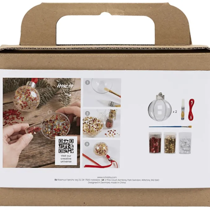 Kreativset - Weihnachtskugeln mit Pailletten