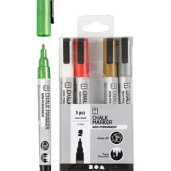 Kreidestifte - Metallic-Farben, 5 Stk.