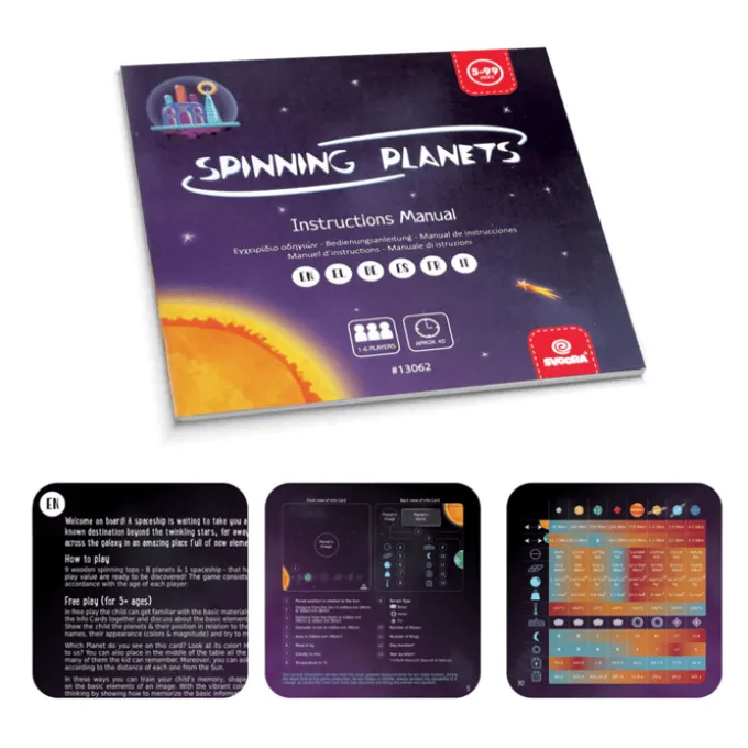 Kreiselspiel mit Planeten, 9 Stk.