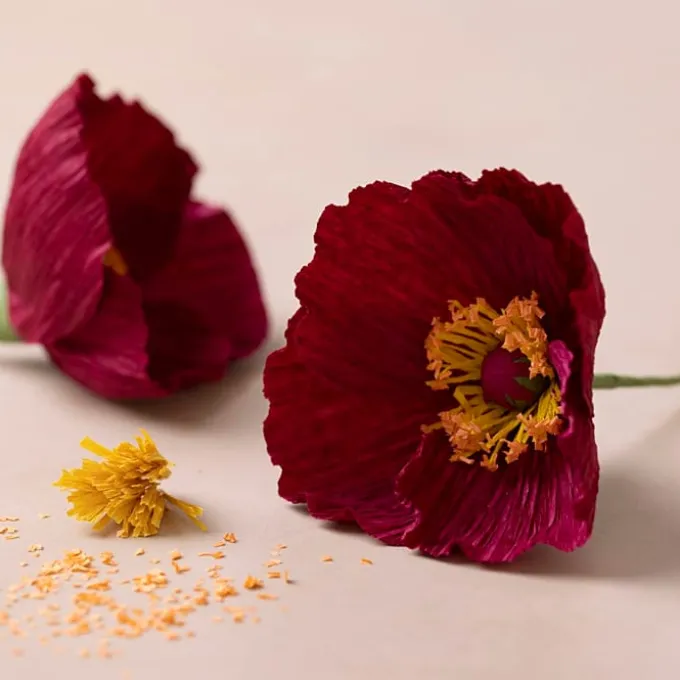 Krepppapier Bastelset Mini - Mohnblumen