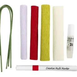Krepppapier Set - Farbenmagie, 3 Blumen