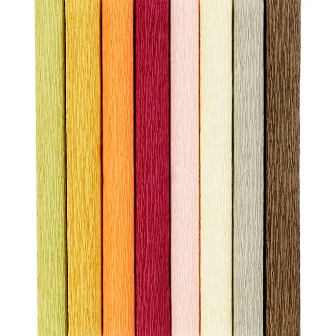 Krepppapier - zarte Naturfarben, 8 Blatt