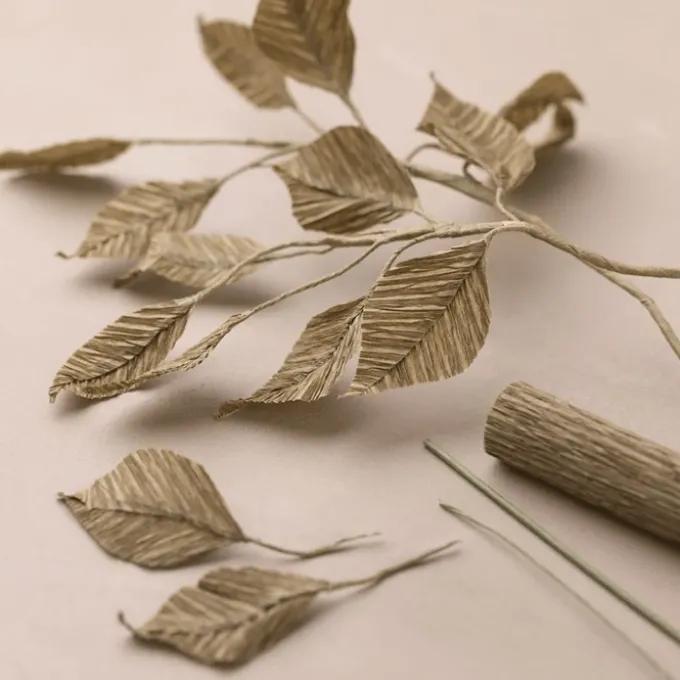 Krepppapier - zarte Naturfarben, 8 Blatt