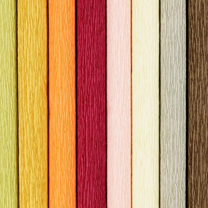 Krepppapier - zarte Naturfarben, 8 Blatt