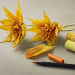 Krepppapier - zarte Naturfarben, 8 Blatt