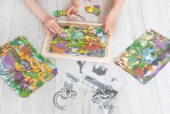 Lagenpuzzle Dino, 4 Lagen m. 44 Teilen