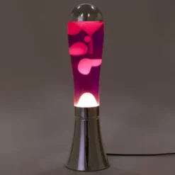 Lavalampe - Silber/Pink