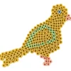 Legeplatte BioBeads, Midi - Vogel