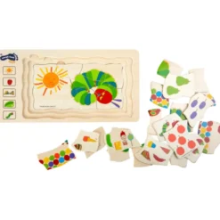 Lege Puzzle - Die kleine Raupe Nimmersatt