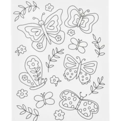 Leinwand Ausmalen 24x30 cm - Schmetterlinge
