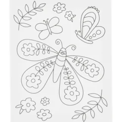 Leinwand z. Ausmalen 24x30 cm - Schmetterling