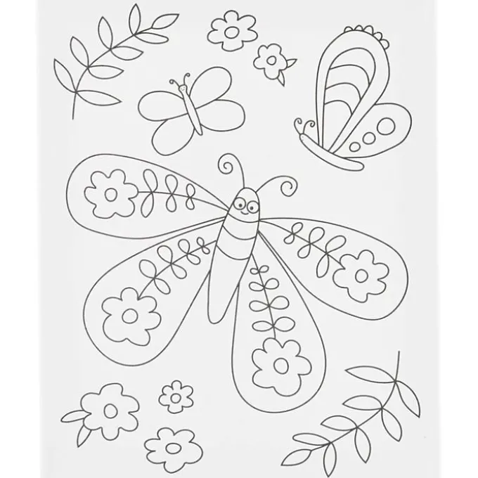 Leinwand z. Ausmalen 24x30 cm - Schmetterling