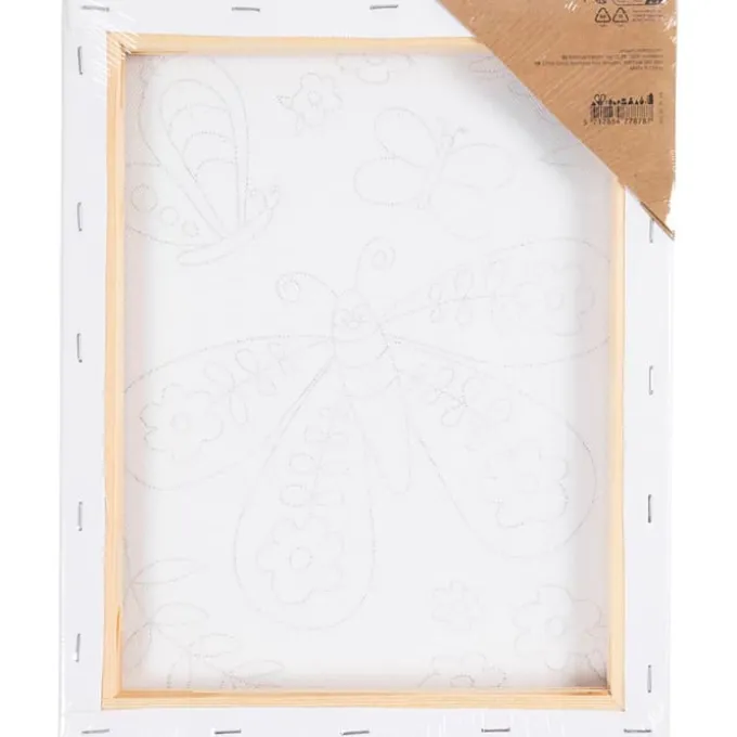 Leinwand z. Ausmalen 24x30 cm - Schmetterling