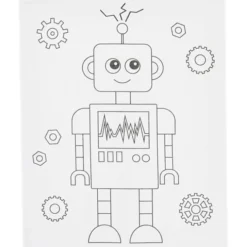 Leinwand zum Ausmalen 24x30 cm - Roboter