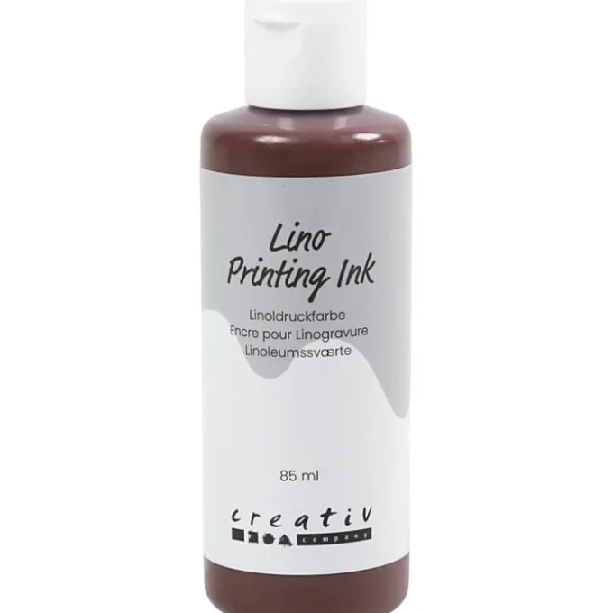 Linoldruckfarbe 85 ml - braun