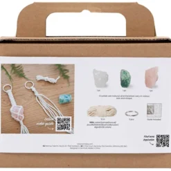 Macramé-Set - Schlüsselringe mit Kristalle