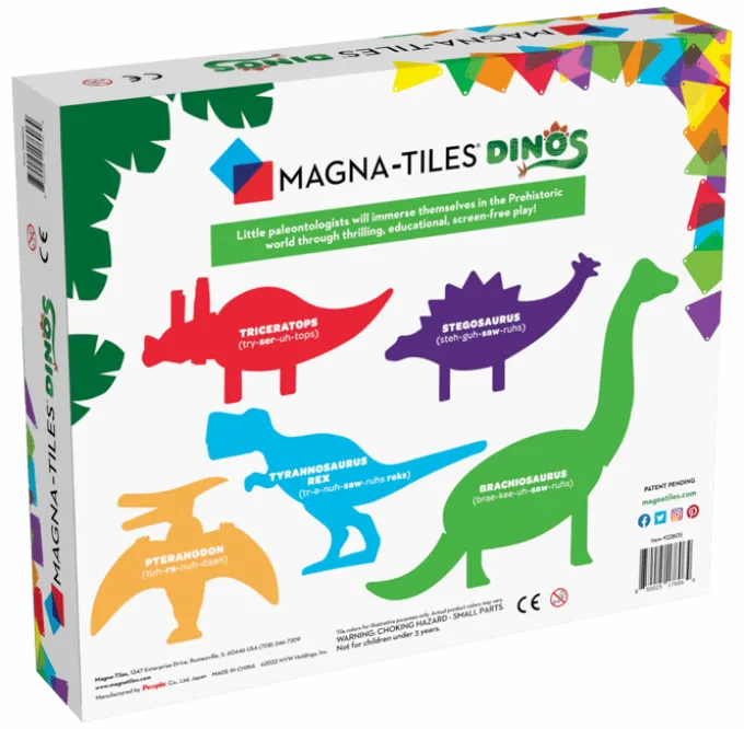 Magna-Tiles - Dinosaurier, 5 Stk.