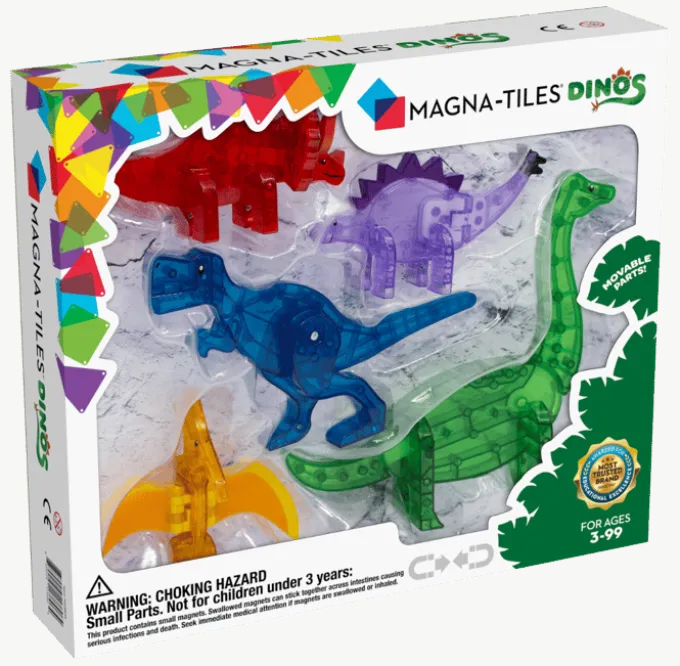 Magna-Tiles - Dinosaurier, 5 Stk.
