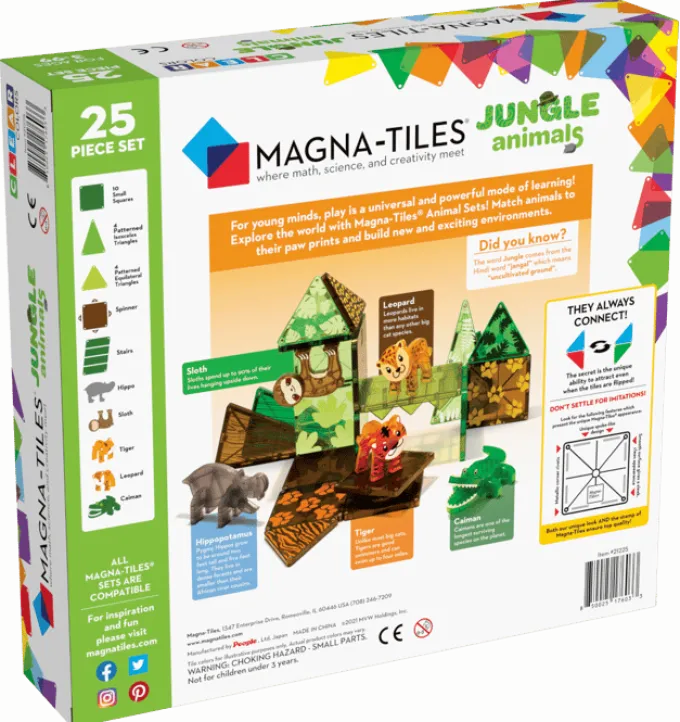 Magna-Tiles | Dschungeltiere, 25 Stck.